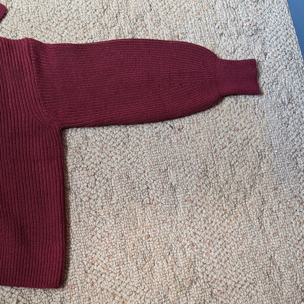Banana Republic Deep Wine V-Neck Collared Sweater - Picture 11 of 11
